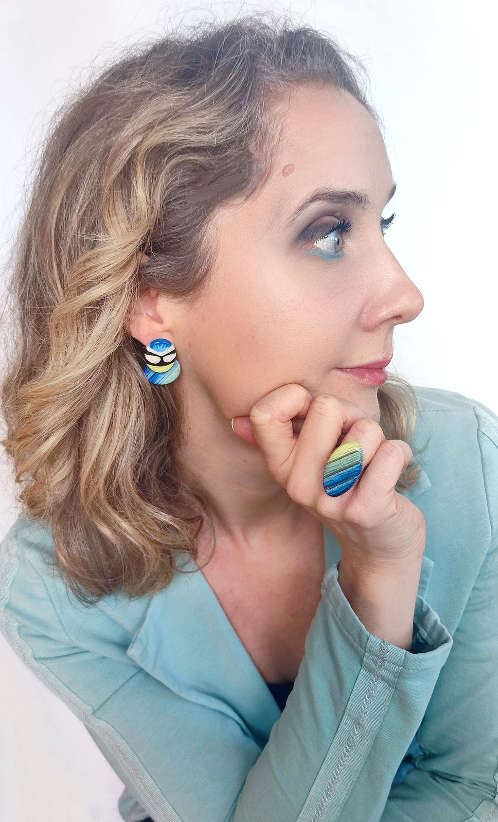 Boucles Cyan (petit format)