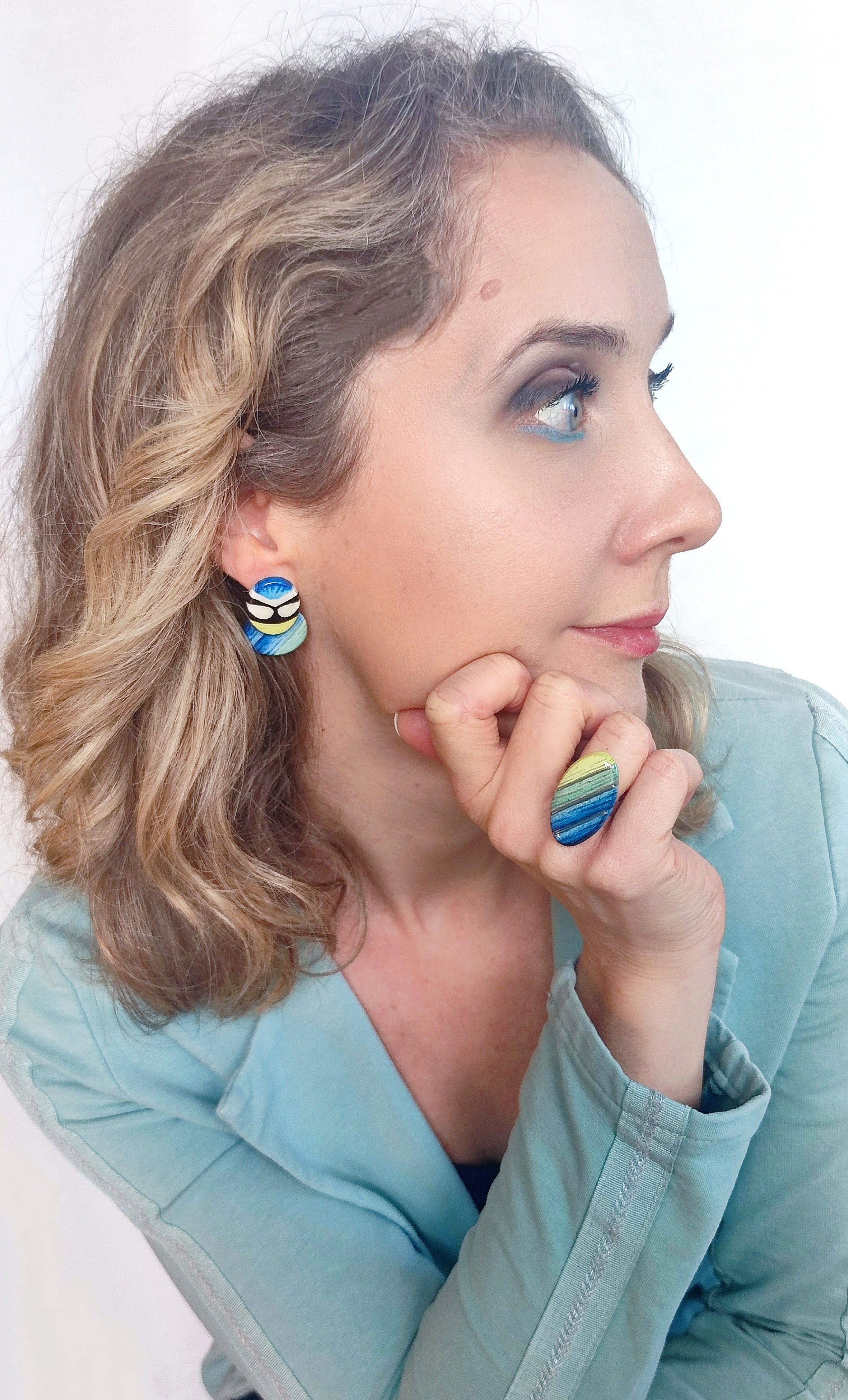 Boucles Cyan (petit format)