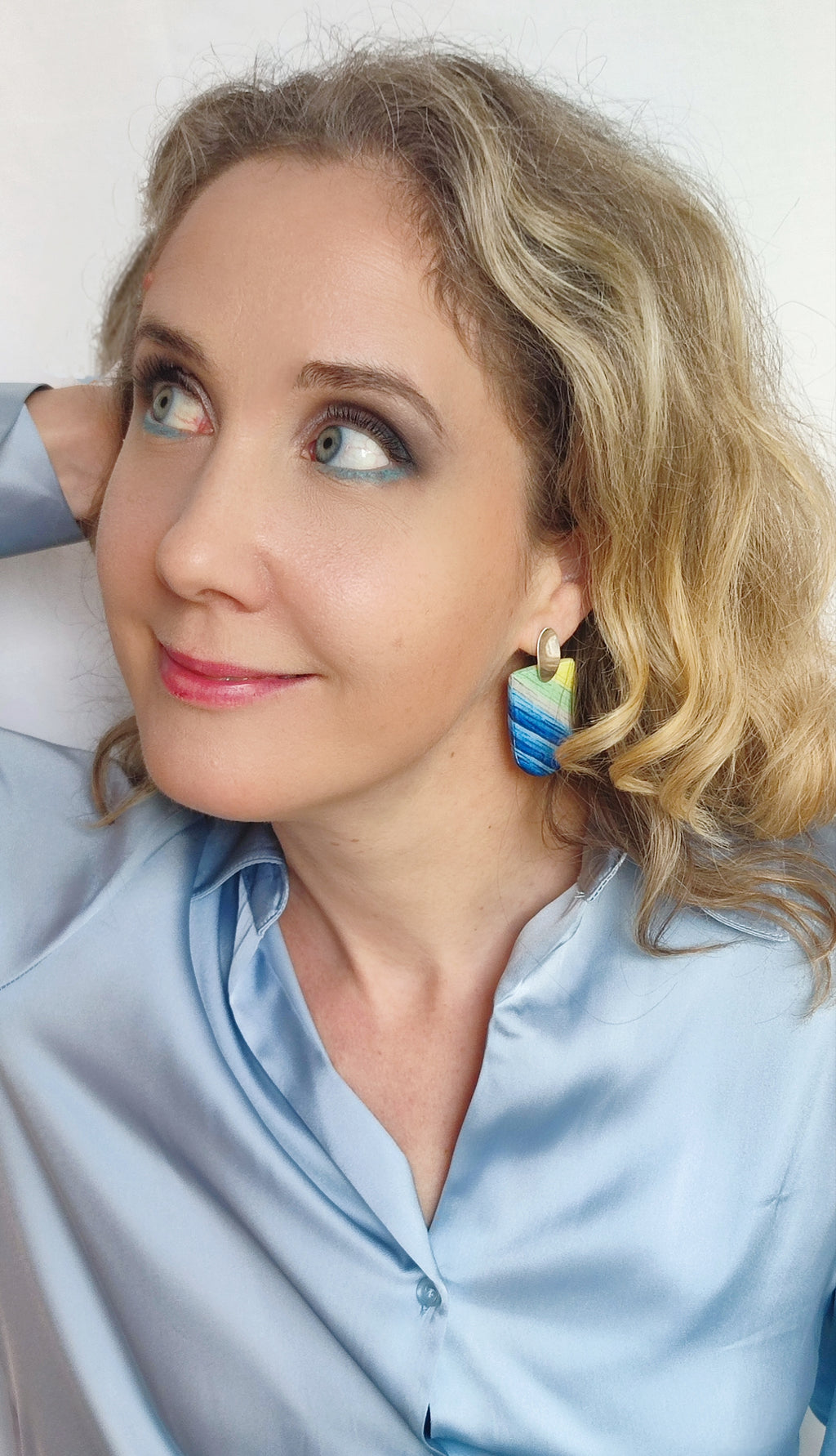 Boucles Cyan (moyen format)