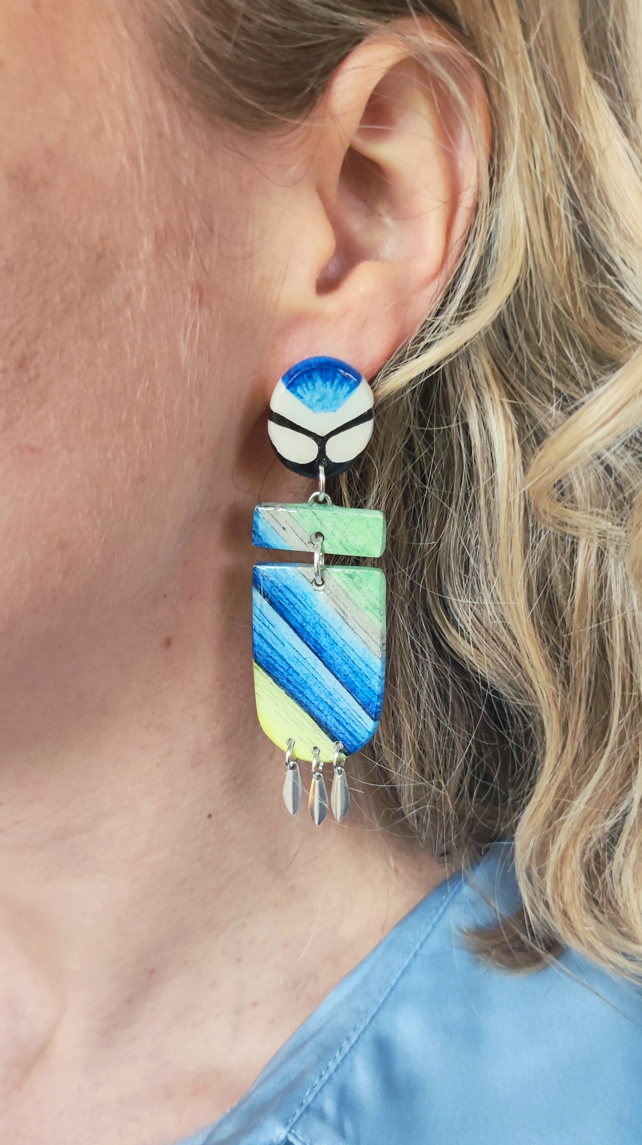 Boucles Cyan (grand format)